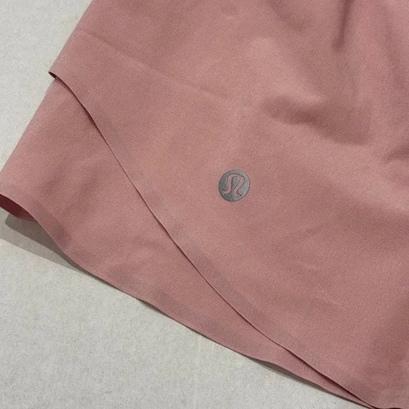 Lululemon Shake It Out High Rise Run Short 2.5 Pink Peach Size L LW71DENS - Picture 6 of 8